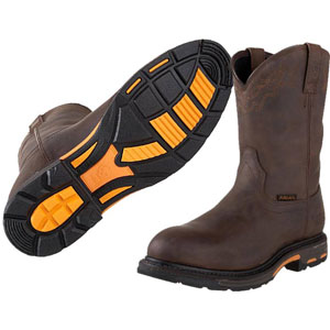 waterproof work boots pull on